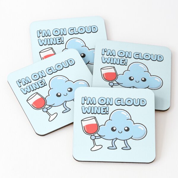 Item preview, I'm On Cloud Wine! Cute Cloud Cartoon designed and sold by PMCreative.