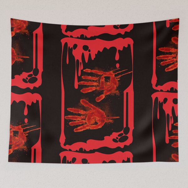 Item preview, Halloween! bloody handprints on Bloody Window! designed and sold by TaraTs.