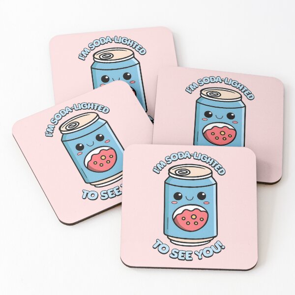 Item preview, I'm Soda-lighted To See You! Cute Soda Can Cartoon designed and sold by PMCreative.