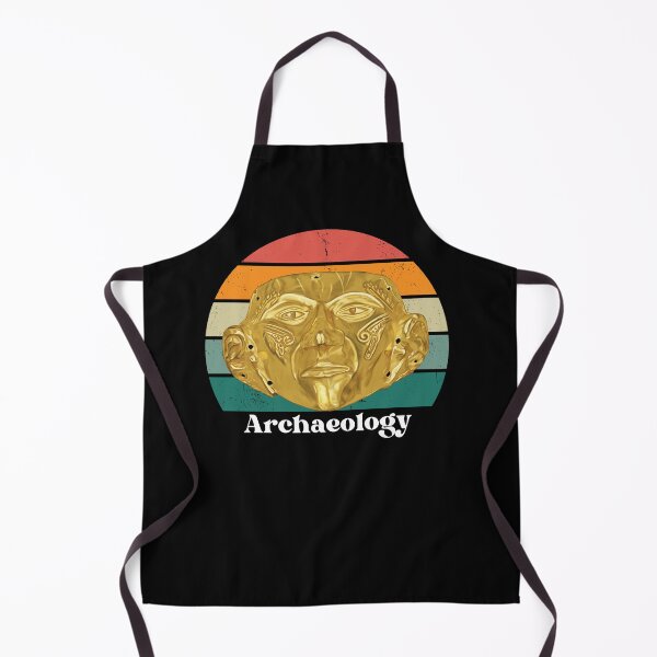 Item preview,  Illustration of Prehispanic Gold Mask. An Archaeological Discovery in retro style designed and sold by Carola-art.