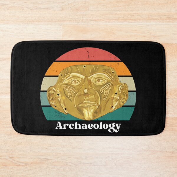 Item preview,  Illustration of Prehispanic Gold Mask. An Archaeological Discovery in retro style designed and sold by Carola-art.