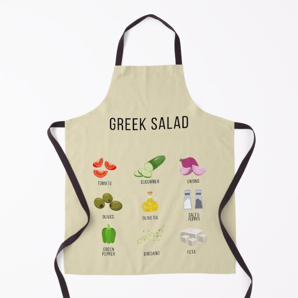 Item preview, Culinary Canvases Greek Salad Ingredients Beige designed and sold by Coastal Garden Design Studio.