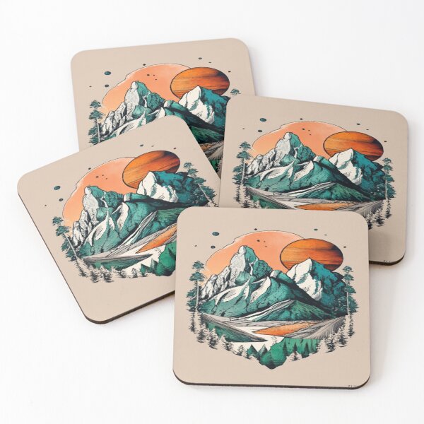 Item preview, NICE SUNSET WITH MOUNTAIN designed and sold by Adarsh03.