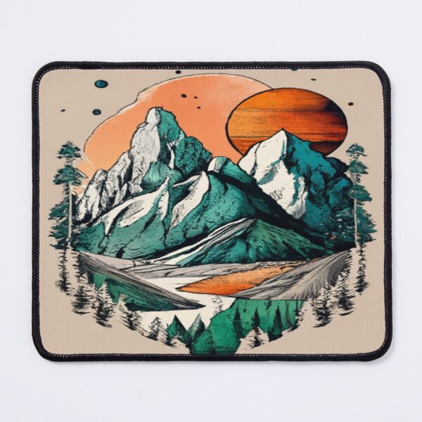 Item preview, NICE SUNSET WITH MOUNTAIN designed and sold by Adarsh03.