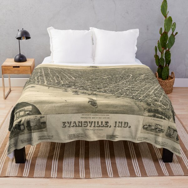 Item preview, Evansville, Indiana (1888) designed and sold by allhistory.
