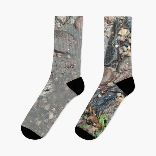 Item preview, Rainy puddle on old pavement made of rocks designed and sold by tshuki.