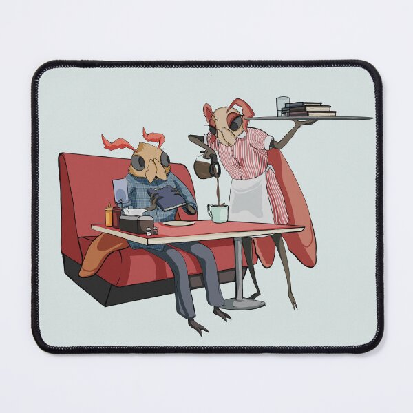 Item preview, Mothman diner eating books designed and sold by Liz-S-Art.