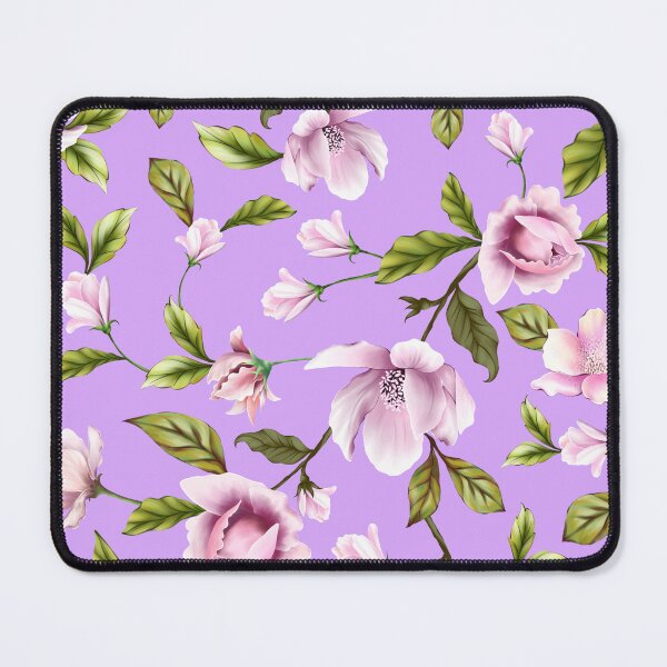 Item preview, Delicate flowers and green leaves on a lilac background, seamless pattern for your decor. designed and sold by PatternsAng23.