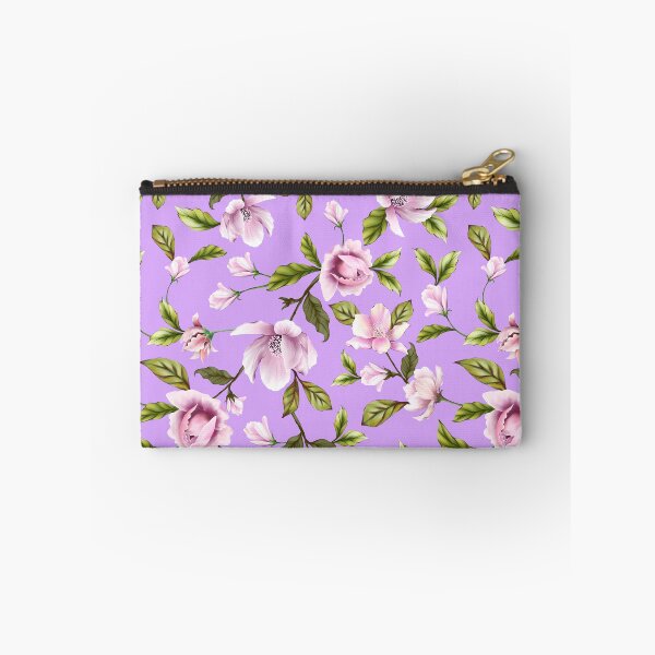 Item preview, Delicate flowers and green leaves on a lilac background, seamless pattern for your decor. designed and sold by PatternsAng23.