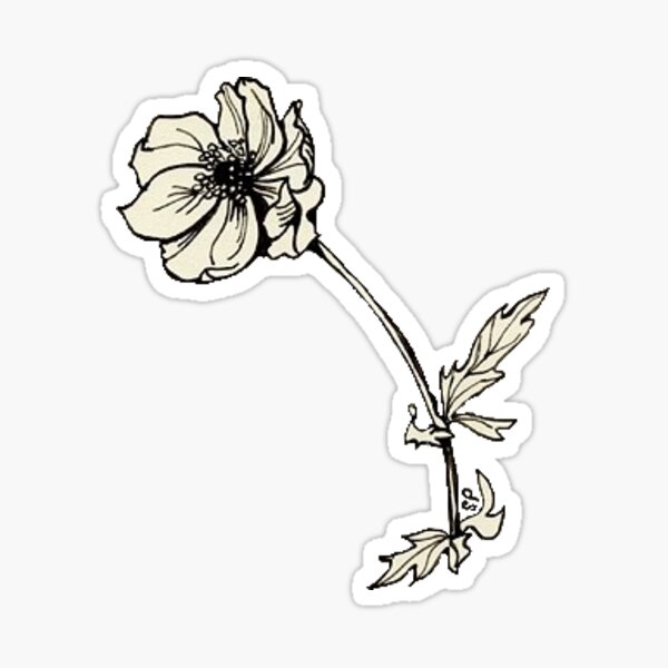 Flower Sketch Stickers for Sale | Redbubble