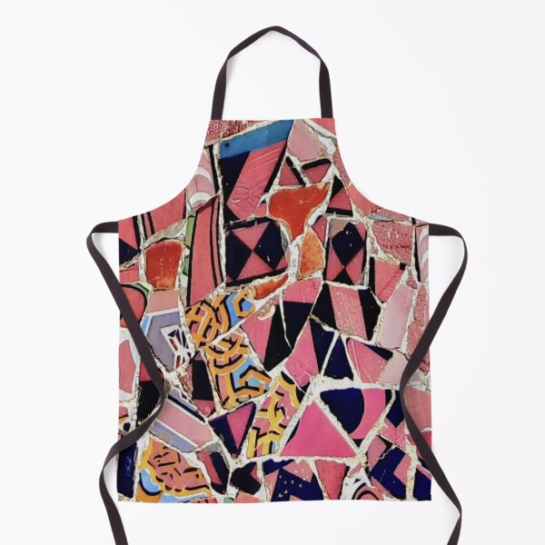 Item preview, Barcelona Park Guell Gaudi mosaic pink and yellow designed and sold by LolioGifts.