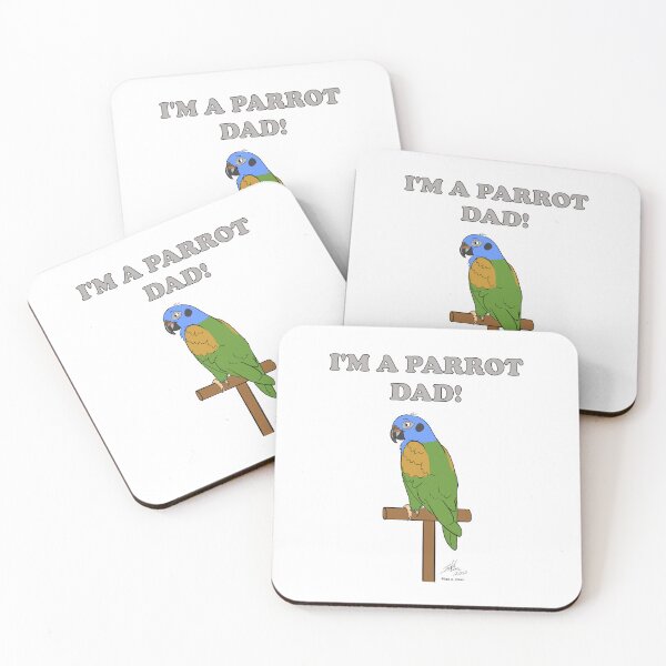 Item preview, I'm a Parrot Dad - Blue Headed Pionus designed and sold by Laughing Parrot Studio.