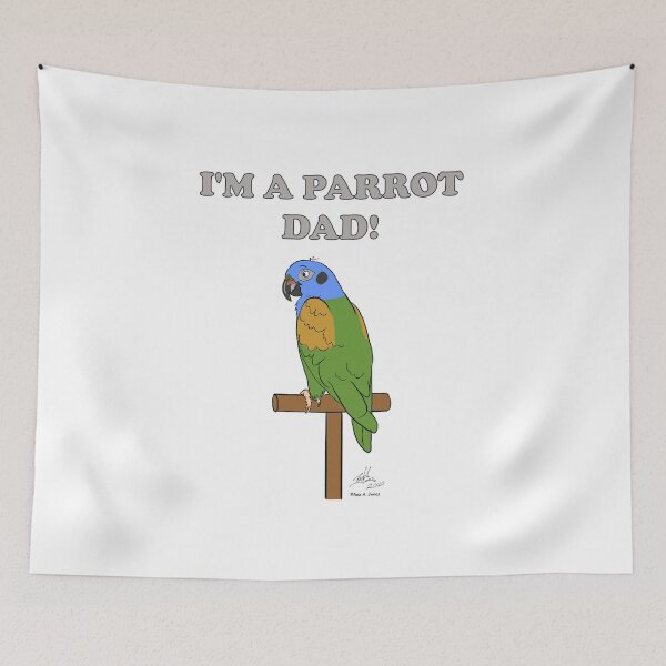 Item preview, I'm a Parrot Dad - Blue Headed Pionus designed and sold by Laughing Parrot Studio.