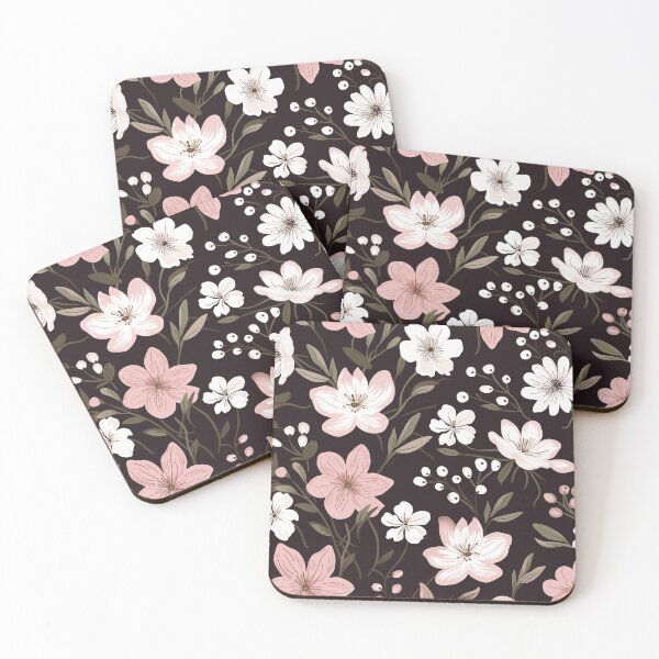 Item preview, Flowers on a dark brown background designed and sold by FlyingRaven1.