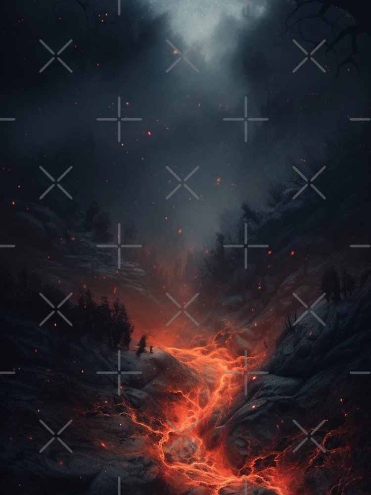 Thumbnail 4 of 4, iPhone Case, Volcano Fire Between Rocks designed and sold by FireFXStudio.