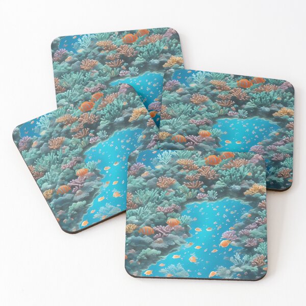 Item preview, Colorful coral reefs and marine life  designed and sold by WalterGomes.