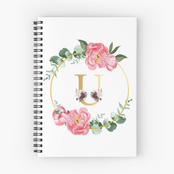 Item preview, Letter U Monogram Floral designed and sold by ArtCornerStudio.