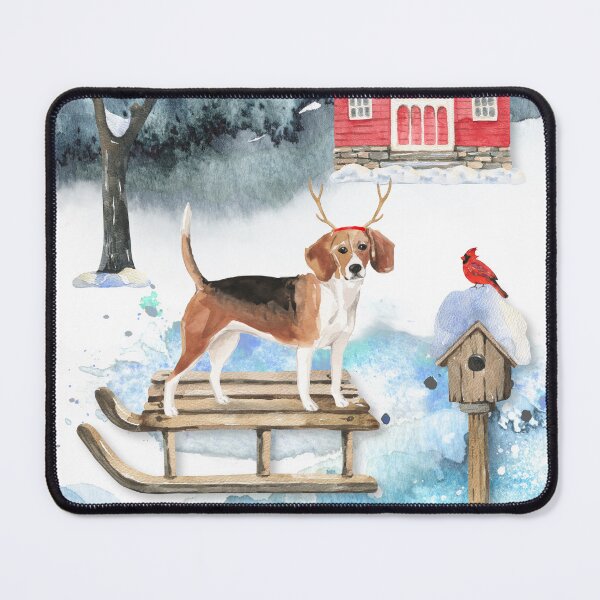 Item preview, Sledging Beagle Christmas Card designed and sold by HugsAndPrints.