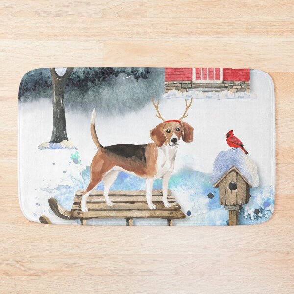Item preview, Sledging Beagle Christmas Card designed and sold by HugsAndPrints.