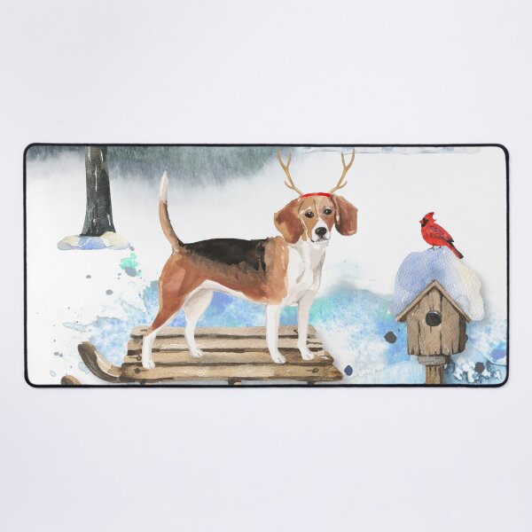 Item preview, Sledging Beagle Christmas Card designed and sold by HugsAndPrints.