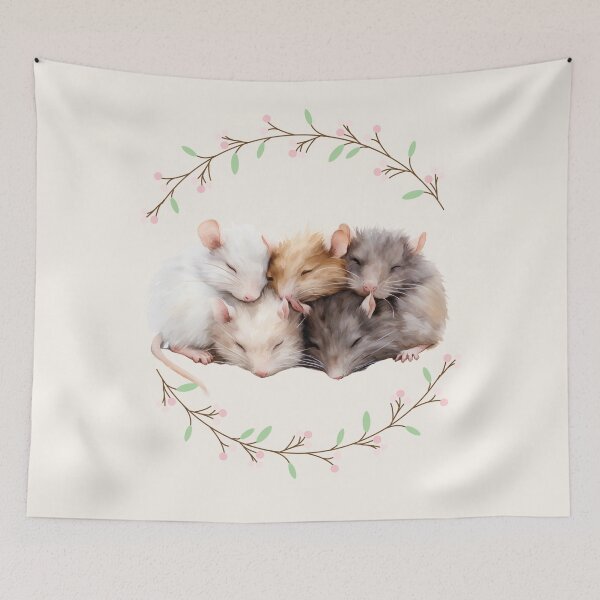 Item preview, Watercolor Rat, Fluffy Rat, Rats pile designed and sold by Lil-Satu.