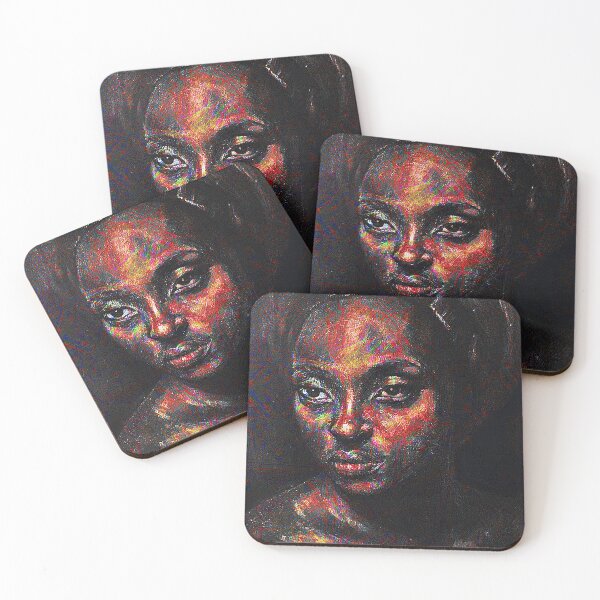 Item preview, Mixed Media Black Woman Portrait. designed and sold by amoribella-blue.