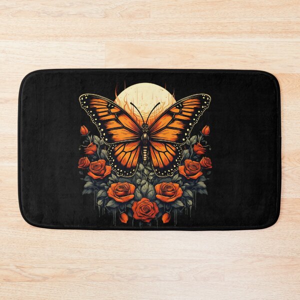 Item preview, Monarch Butterfly and Red Roses Dia de los Muertos designed and sold by InkedBeasts.