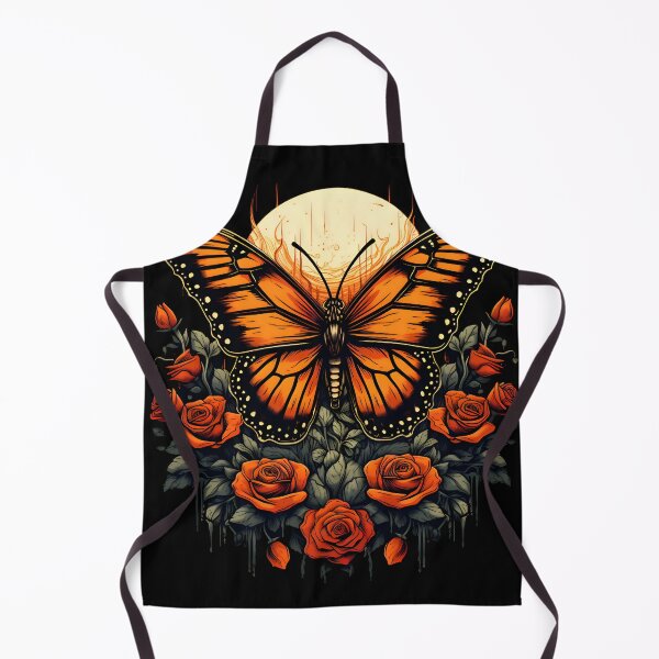 Item preview, Monarch Butterfly and Red Roses Dia de los Muertos designed and sold by InkedBeasts.