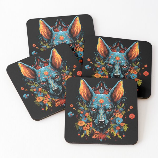 Item preview, Xoloitzcuintli Surrounded by Vibrant Flowers designed and sold by InkedBeasts.