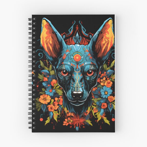 Item preview, Xoloitzcuintli Surrounded by Vibrant Flowers designed and sold by InkedBeasts.