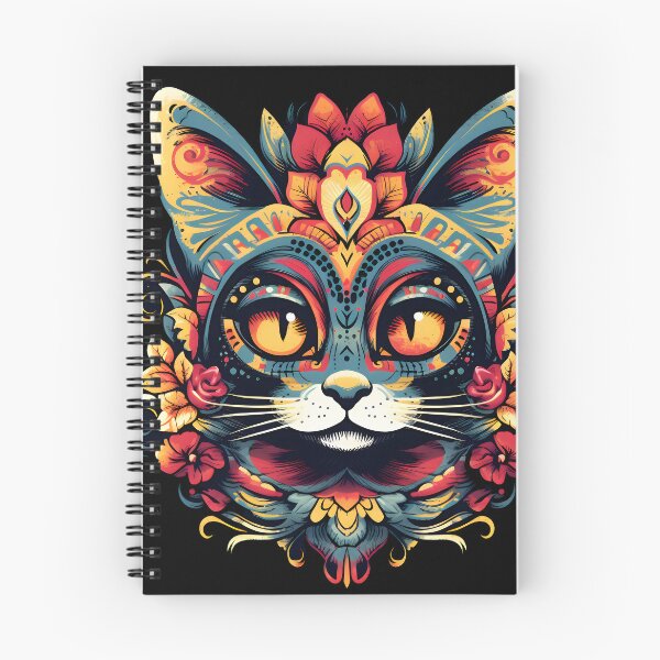 Item preview, Catrina Cat in Steel Blue and Soft Yellow Eyes designed and sold by InkedBeasts.