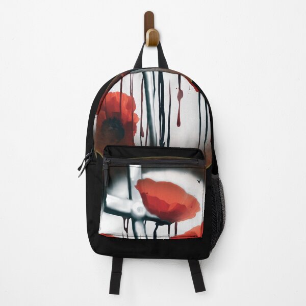 Item preview, Somber, Blood Drip, White Cross and Poppies for Remembrance Day designed and sold by PaintedDaisies.