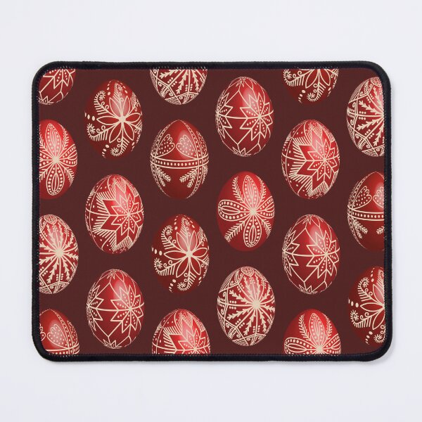 Item preview, Easter eggs 3D hand-drawn Pysanka lace on deep red designed and sold by Dana Du.