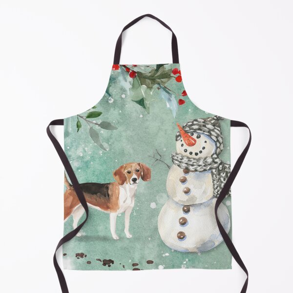 Item preview, Beagle and Snowman Christmas Card designed and sold by HugsAndPrints.