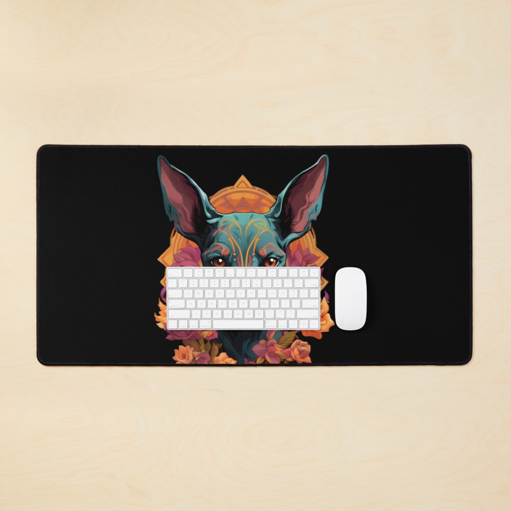 Vista previa del artículo con la obra «Alfombrilla de escritorio», diseñado y vendido por InkedBeasts.
