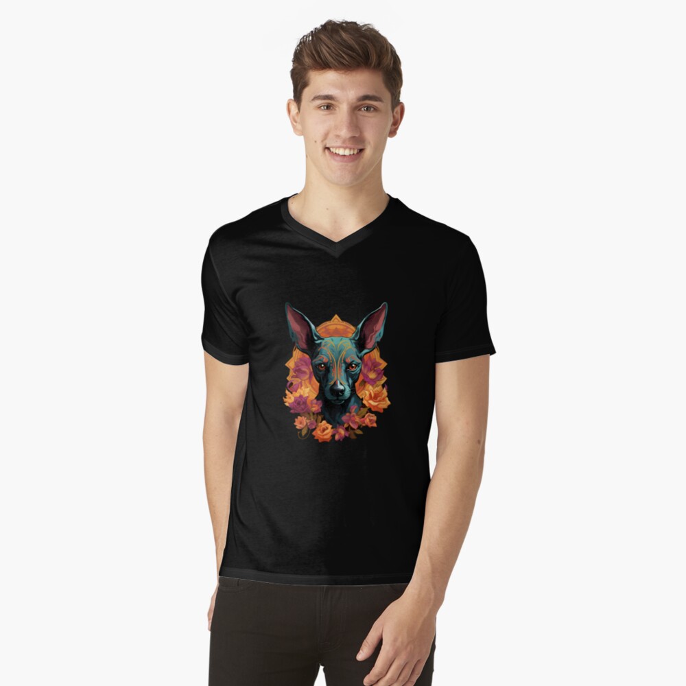 Vista previa del artículo con la obra «Camiseta de cuello en V», diseñado y vendido por InkedBeasts.