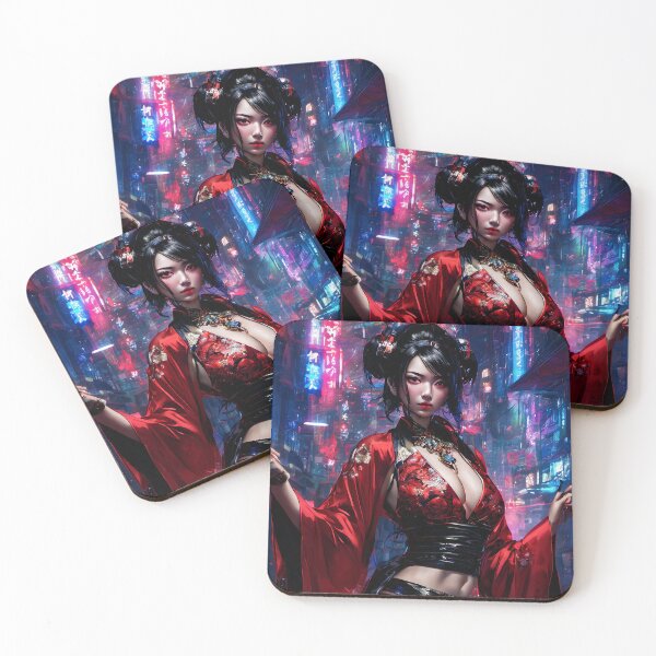 Item preview, Beautiful Cyber Geisha in Shiny Kimono designed and sold by NPC-Trader.