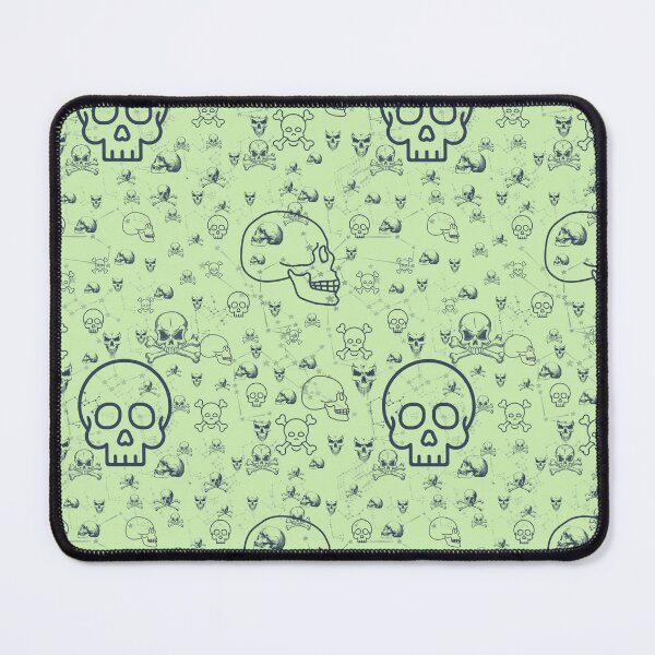 Item preview, Assorted Skulls: Halloween Macabre Pattern Light Green designed and sold by ara-designs.
