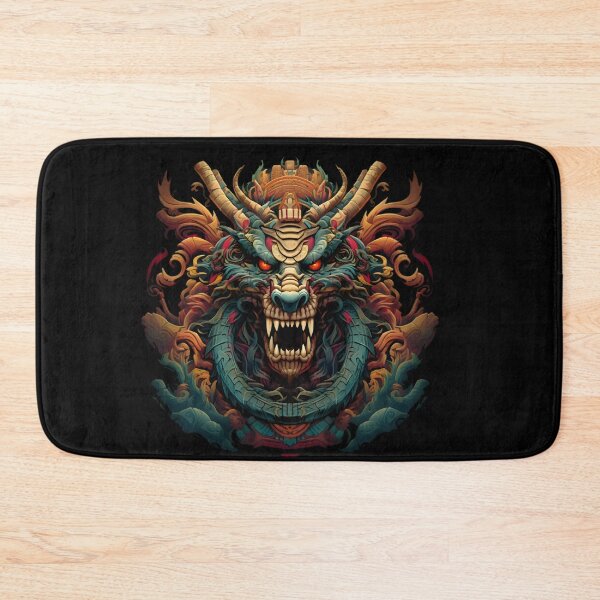 Item preview, Quetzalcoatl in Fierce Dia de los Muertos Style - Vibrant and Dark designed and sold by InkedBeasts.