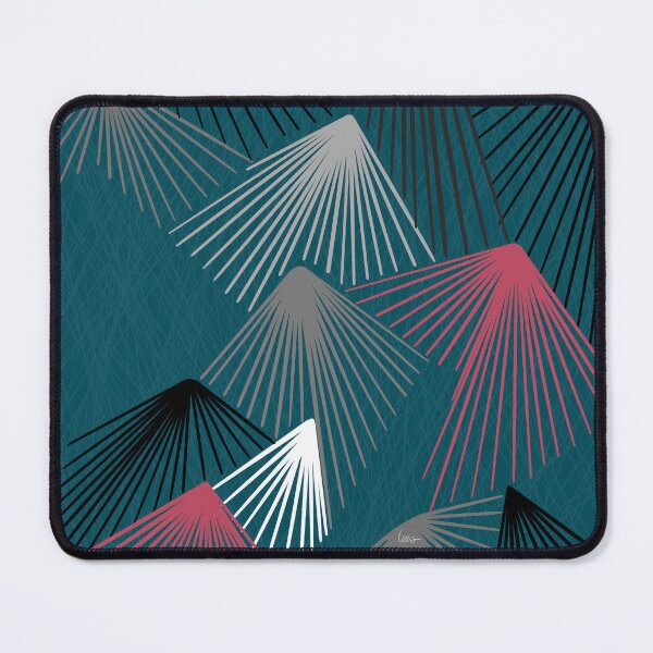 Item preview, Round abstract / mountains (blue round/black background) designed and sold by MentaLee.