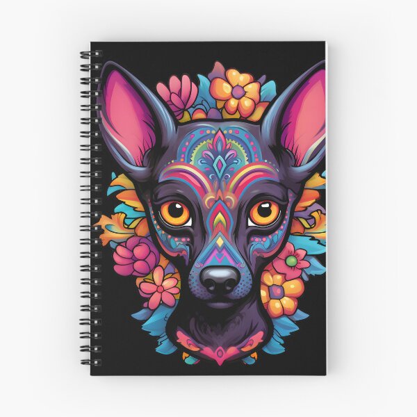 Item preview, Xoloitzcuintli Puppy in Dia de los Muertos Style - Bold and Vibrant designed and sold by InkedBeasts.