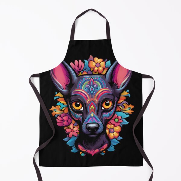 Item preview, Xoloitzcuintli Puppy in Dia de los Muertos Style - Bold and Vibrant designed and sold by InkedBeasts.