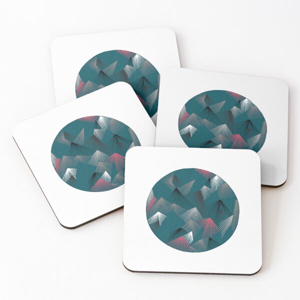 Item preview, Round abstract / mountains (blue round/white background) designed and sold by MentaLee.