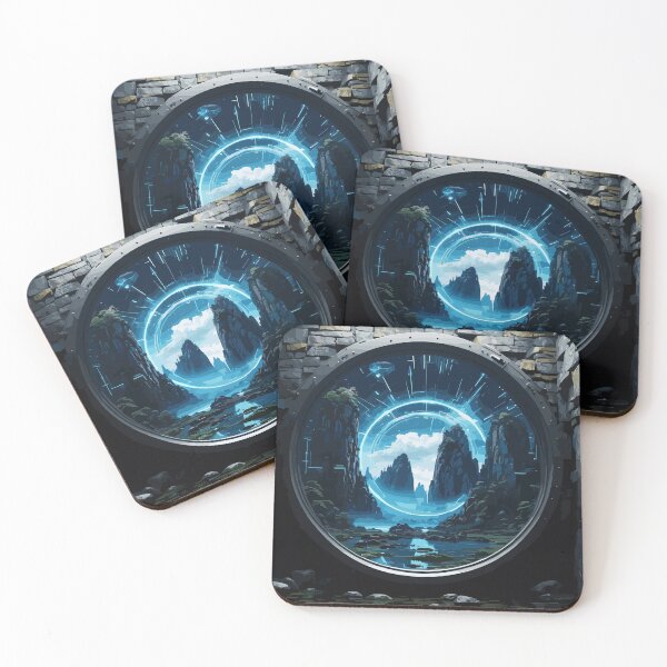 Item preview, Stargate to another world, time portal, wormhole, alternate reality, hidden city, mountain village, mystical time portal, alternate universe designed and sold by QuirkyTease.