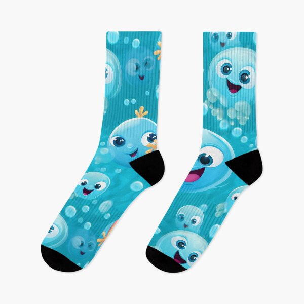 Item preview, Many smiling blue bubbles underwater designed and sold by VisualFeeling.
