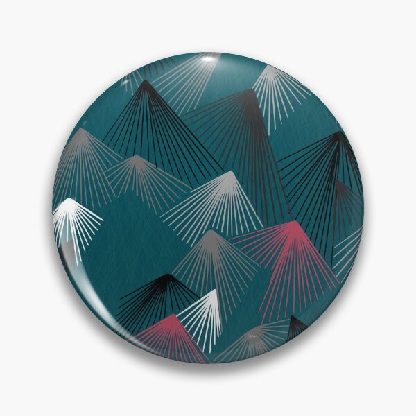 Item preview, Round abstract / mountains (blue round/pink background) designed and sold by MentaLee.
