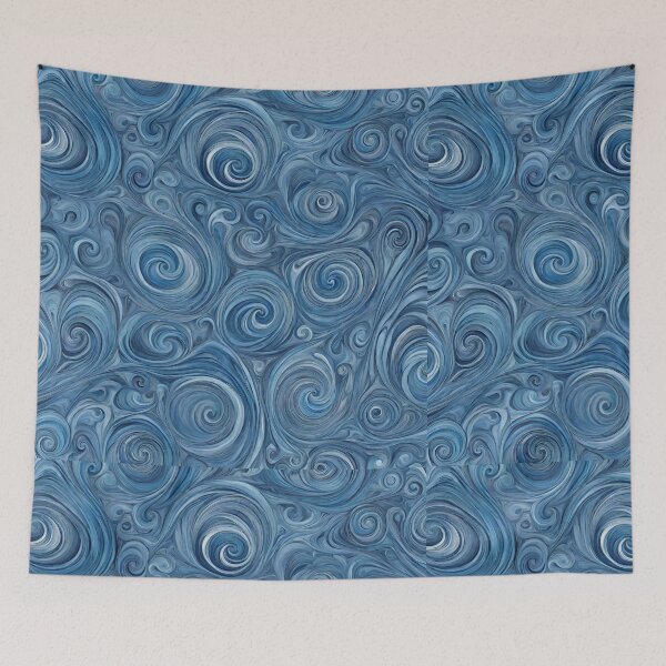 Item preview, Magical Blue Whirls designed and sold by Monkeyshab.
