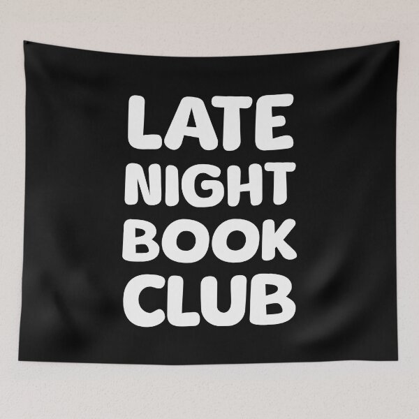 Item preview, Late Night Book Club Black And White designed and sold by PMCreative.