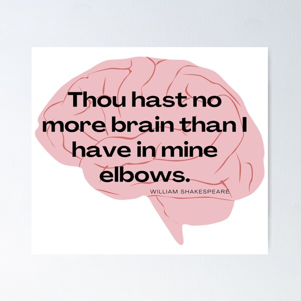 Item preview, No More Brain Shakespeare Insult Quote Troilus and Cressida designed and sold by Sunshine-Dreams.