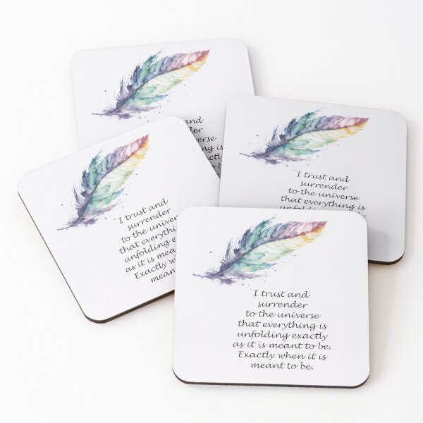 Item preview, I trust and surrender to the universe that everything is unfolding exactly as it is meant to be. Exactly when it is meant to be. designed and sold by SacredSoulCraft.